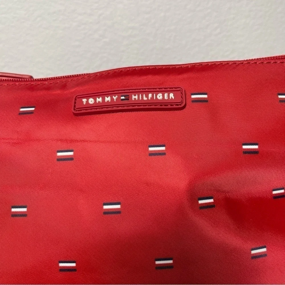 Tommy Hilfiger Red Large Red Cosmetic Bag Pouch (LV15)